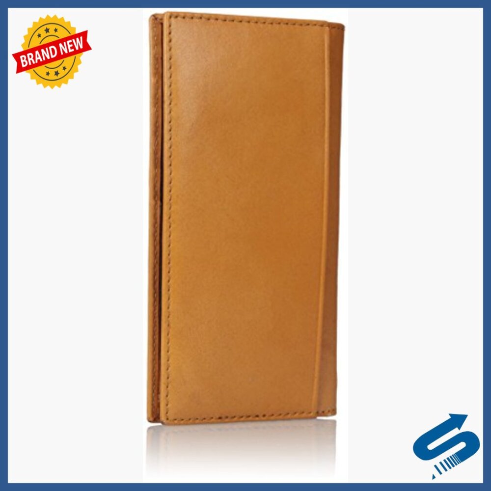 Men's Leather Wallet with ID Pocket, Credit Card Slots, Zipper Closure - Picture 2 of 5